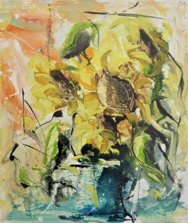 Malarstwo zatytułowany „Sunflowers#45” autorstwa Anton Rakun, Oryginalna praca, Akryl