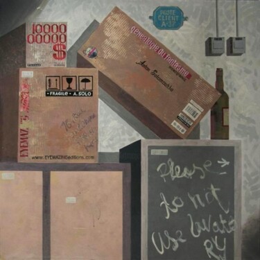 Ζωγραφική με τίτλο "Le packaging. Sous-…" από Антон Соломуха, Αυθεντικά έργα τέχνης, Λάδι