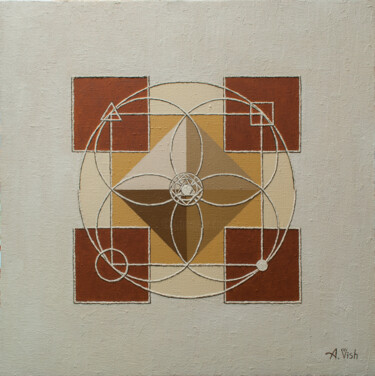 "Square of Fortune" başlıklı Tablo Anton Vishnevsky (A. Vish) tarafından, Orijinal sanat, Petrol