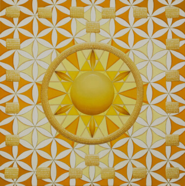 Painting titled "Harmony of the Sun" by Anton Vishnevsky (A. Vish), Original Artwork, Oil Mounted on Wood Panel