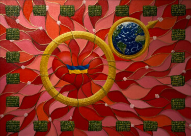 Painting titled "Harmony of Mars" by Anton Vishnevsky (A. Vish), Original Artwork, Oil Mounted on Wood Panel