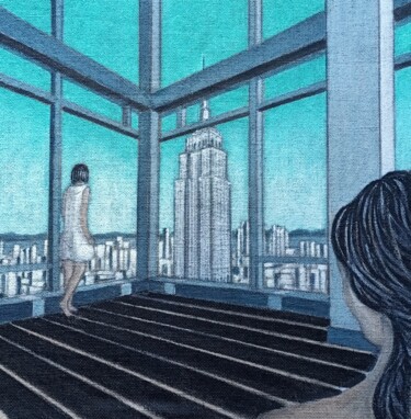 绘画 标题为“SUNRISE IN N.Y.” 由Antonella Preti, 原创艺术品, 丙烯 安装在木质担架架上