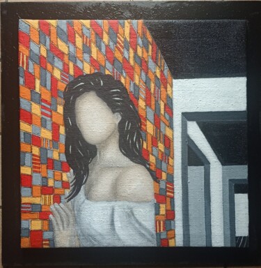 Schilderij getiteld "Gipsy" door Antonella Preti, Origineel Kunstwerk, Acryl Gemonteerd op Houten paneel