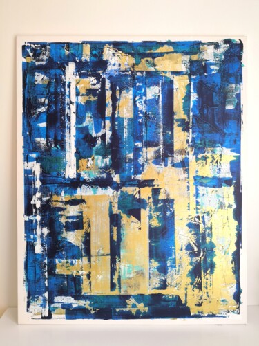 Painting titled "Fluctuations" by Antonella Huron, Original Artwork, Acrylic Mounted on Wood Stretcher frame