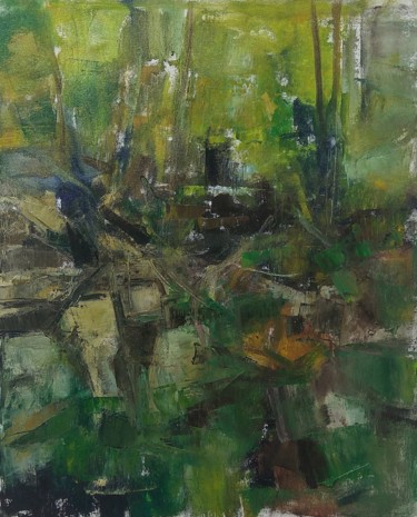 Painting titled "Forest" by Antonia Rusu, Original Artwork, Oil