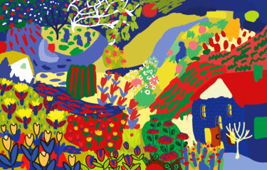 Цифровое искусство под названием "Spring euphoria" - Antonina Falchuk, Подлинное произведение искусства, 2D Цифровая Работа