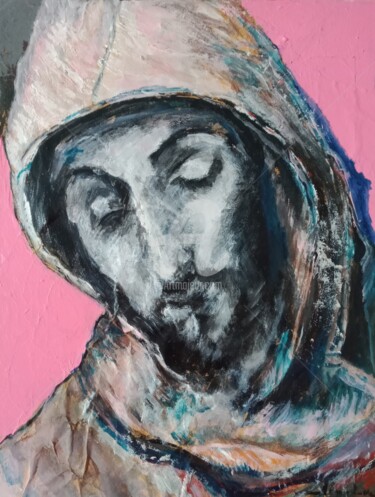 Ζωγραφική με τίτλο "St-Francis antispec…" από Almodovar Antonio, Αυθεντικά έργα τέχνης, Ακρυλικό Τοποθετήθηκε στο Ξύλινο φορ…