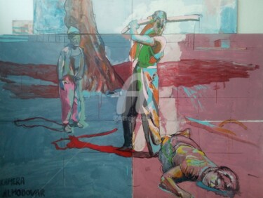 Pintura titulada "KAMERA ALMODOVAR" por Almodovar Antonio, Obra de arte original, Acrílico Montado en Bastidor de camilla de…