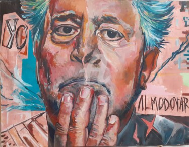 Pintura titulada "YO ALMODOVAR" por Almodovar Antonio, Obra de arte original, Oleo Montado en Bastidor de camilla de madera