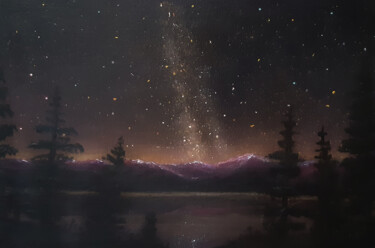 Pintura intitulada "Stargazing at the L…" por Antonio Bagia, Obras de arte originais, Acrílico