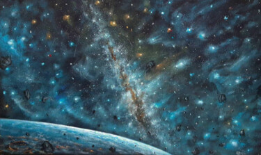 Painting titled "KEPLER 22B" by Antonio Bagia, Original Artwork, Acrylic