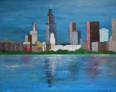 "Chicago" başlıklı Tablo Antonio Doreste tarafından, Orijinal sanat, Akrilik