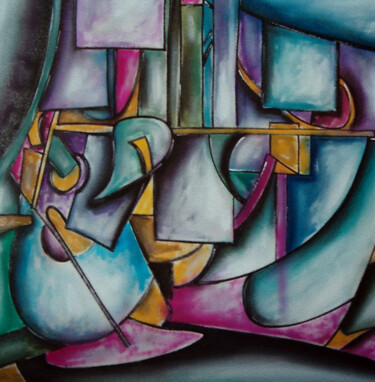 Painting titled "forma abstrata" by Antonio Guimaraes, Original Artwork, Acrylic