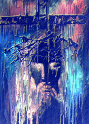 Schilderij getiteld "Paixão de Cristo -…" door Antonio Guimaraes, Origineel Kunstwerk, Olie