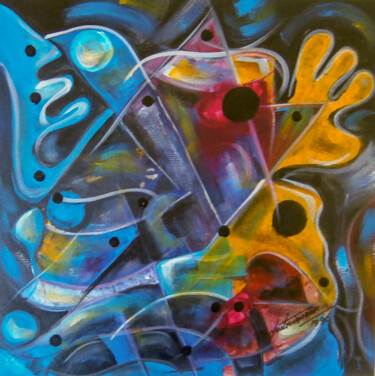 Painting titled "Complexidades do Ex…" by Antonio Guimaraes, Original Artwork, Acrylic