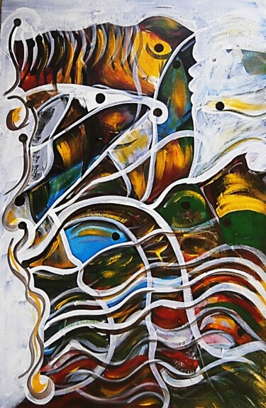 Malarstwo zatytułowany „Expressionismo Abst…” autorstwa Antonio Guimaraes, Oryginalna praca, Akryl