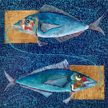 "Segno dei pesci" başlıklı Tablo Antonio Presti tarafından, Orijinal sanat, Akrilik Diğer sert panel üzerine monte edilmiş
