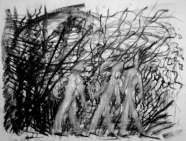 Drawing titled "Three friends march…" by Antoon Diepstraten, Original Artwork, Other