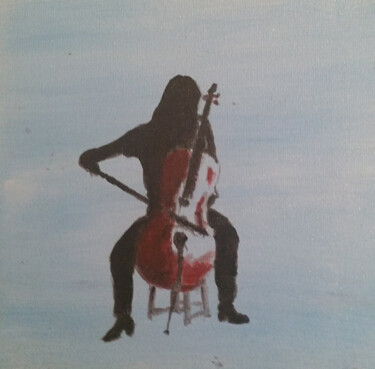 Malerei mit dem Titel "cello" von Antoon Diepstraten, Original-Kunstwerk, Acryl