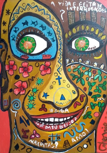 Pintura intitulada "O tempo passa, sorr…" por Antonio Alves De Souza, Obras de arte originais, Acrílico