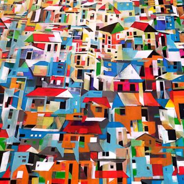 Peinture intitulée "urban scene Home sw…" par Anuar Dan, Œuvre d'art originale, Acrylique