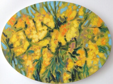 Painting titled "Mimosas 2021" by Anyck Alvarez Kerloch, Original Artwork, Acrylic