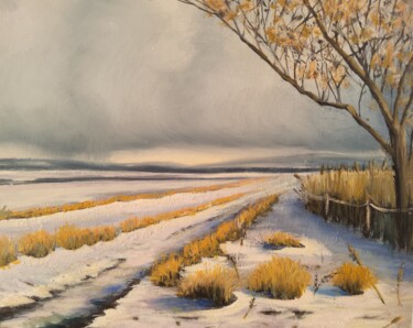 Painting titled "Winter comes. Крати…" by Anzhelika Izzi, Original Artwork, Oil