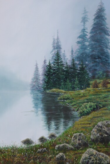 Painting titled "Misty beauty. Ориги…" by Anzhelika Izzi, Original Artwork, Oil