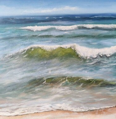 Painting titled "Ocean Breeze Painti…" by Anzhelika Izzi, Original Artwork, Oil