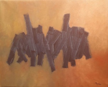 Pittura intitolato "Tourmente #artistsu…" da Marion Myriam, Opera d'arte originale, Olio