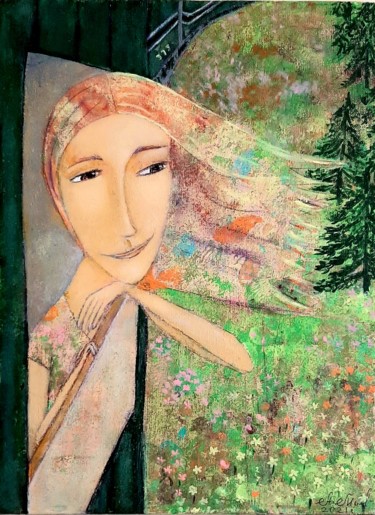 Peinture intitulée ""Москва - Владивост…" par Anna Milkis, Œuvre d'art originale, Acrylique Monté sur Châssis en bois