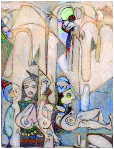 Arte digitale intitolato "Le sermon du boogie…" da Alexandre Podgorny, Opera d'arte originale, Acrilico