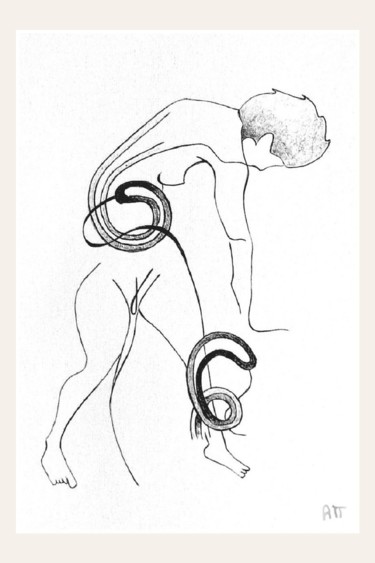 Disegno intitolato "Un si joli coquilla…" da Alexandre Podgorny, Opera d'arte originale