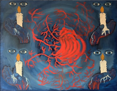 Pintura titulada "Blindheit" por Apostel13, Obra de arte original, Oleo Montado en Bastidor de camilla de madera
