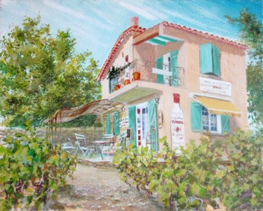 Painting titled "DOMAINE DU CAGUELOU…" by Applestrophe, Original Artwork, Acrylic Mounted on artwork_cat.