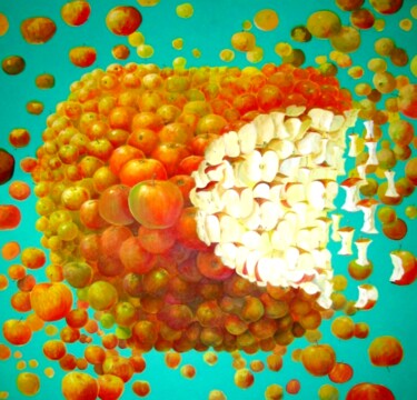 "Transforme ma Pomme…" başlıklı Tablo Applestrophe tarafından, Orijinal sanat, Akrilik