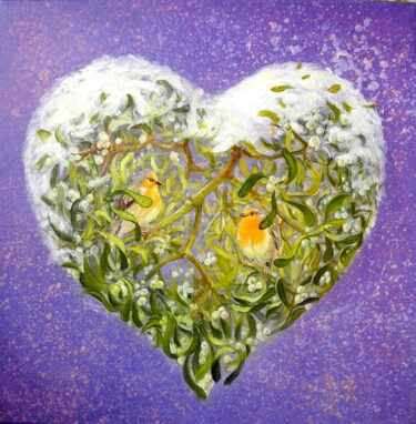 Malerei mit dem Titel "En Dandelion, Famil…" von Applestrophe, Original-Kunstwerk, Acryl