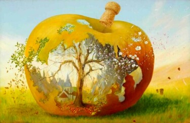 Pintura titulada "Message visuel de l…" por Applestrophe, Obra de arte original, Acrílico