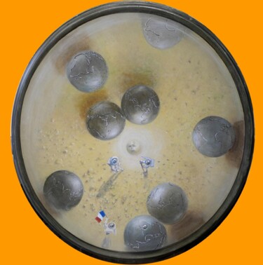 Schilderij getiteld "Mes Paraboles : pla…" door Applestrophe, Origineel Kunstwerk, pigmenten