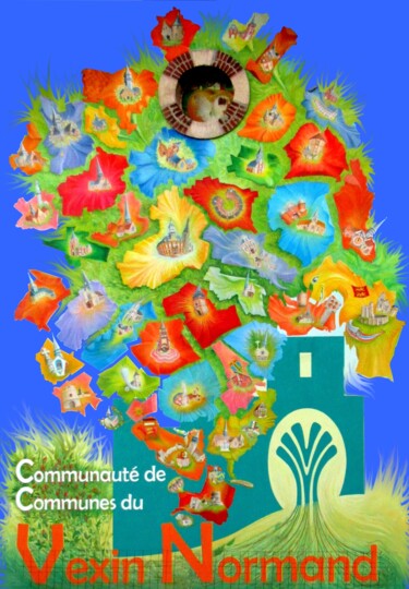 「Communauté de commu…」というタイトルの絵画 Applestropheによって, オリジナルのアートワーク, アクリル