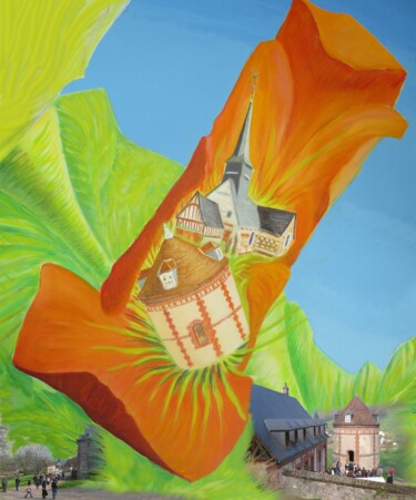 Pintura intitulada "Mesnil-sous-Vienne…" por Applestrophe, Obras de arte originais, Acrílico