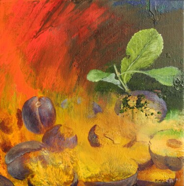 Peinture intitulée "A Juillet 2013 ILE…" par Applestrophe, Œuvre d'art originale, Acrylique