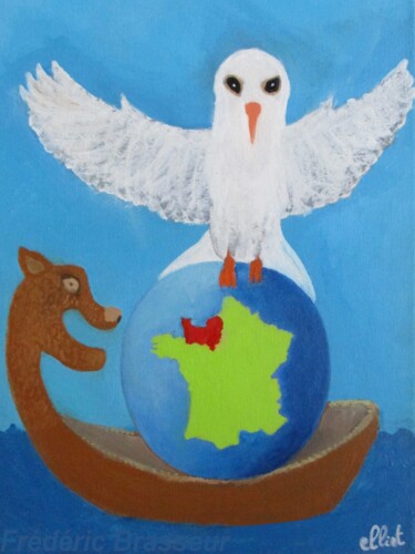 Peinture intitulée "Frédéric: Traité-de…" par Applestrophe, Œuvre d'art originale, Acrylique