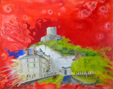 Pittura intitolato "Le château de Roche…" da Applestrophe, Opera d'arte originale, Acrilico