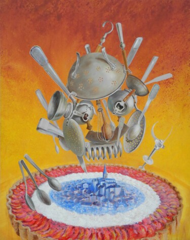 Pintura titulada "ACTUALITÉ DU RASSEM…" por Applestrophe, Obra de arte original, Acrílico