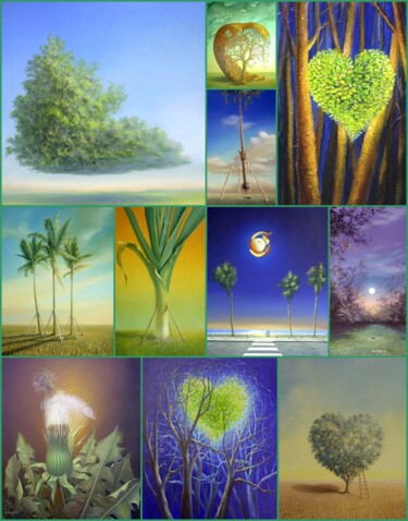 Photographie intitulée "Collection arbres v…" par Applestrophe, Œuvre d'art originale, Photographie manipulée