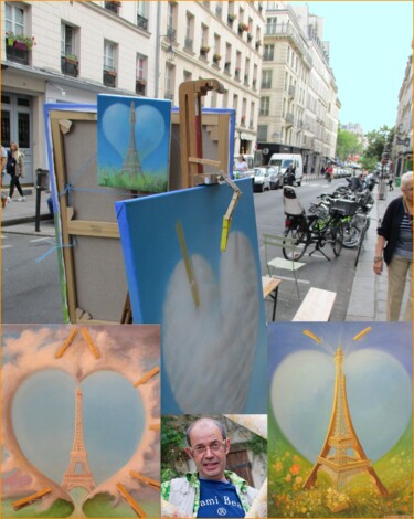 Photography titled "Paris, peint à bout…" by Applestrophe, Original Artwork, Manipulated Photography