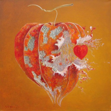 Schilderij getiteld "Physalis, amour Vex…" door Applestrophe, Origineel Kunstwerk, Acryl