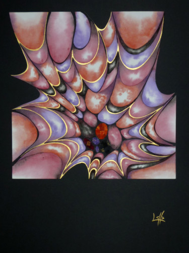 Peinture intitulée "iIlusion" par Laurence Gallard, Œuvre d'art originale, Aquarelle Monté sur Carton