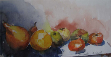 Pittura intitolato "Fruits" da Jacqueline De Streel, Opera d'arte originale